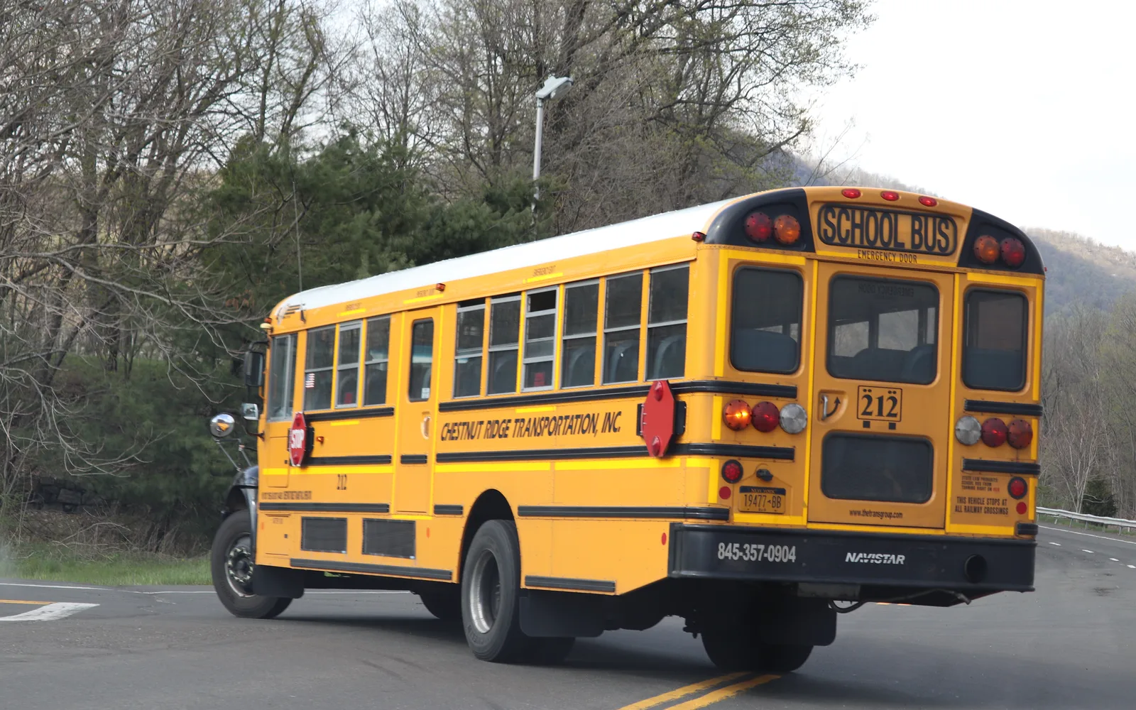 Chestnut Ridge Transportation, Inc. bus, side view
