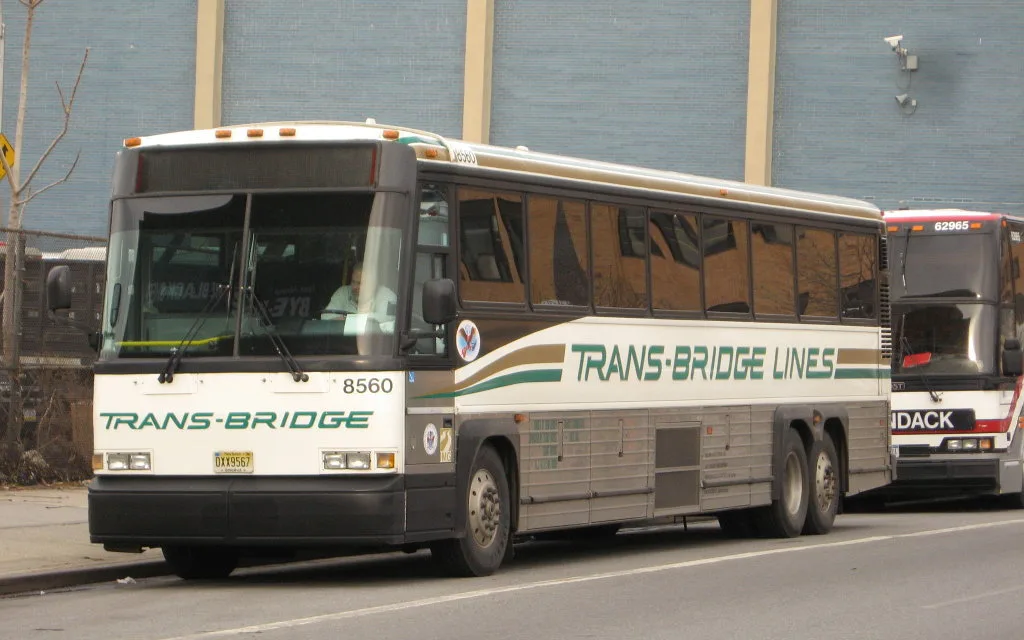 Trans-Bridge Lines, Inc. bus, side view