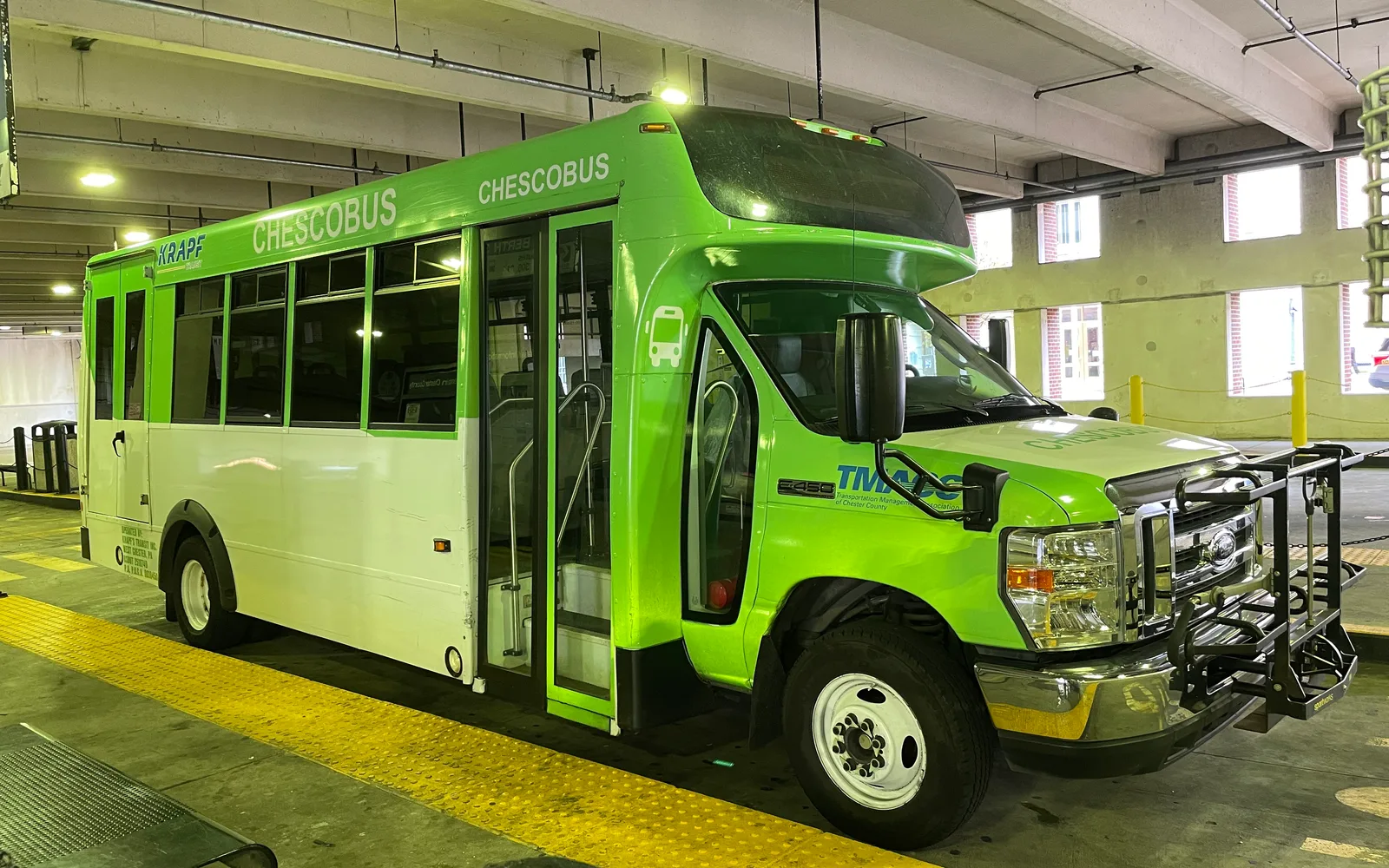 Krapf's Transit Inc bus, front corner view