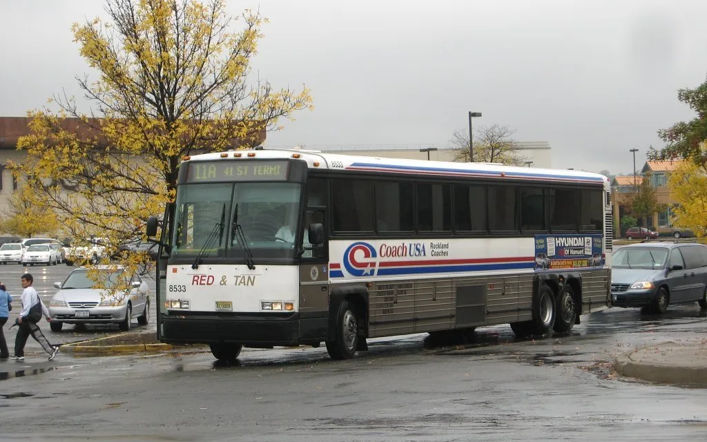 Coach USA Rockland bus, side view