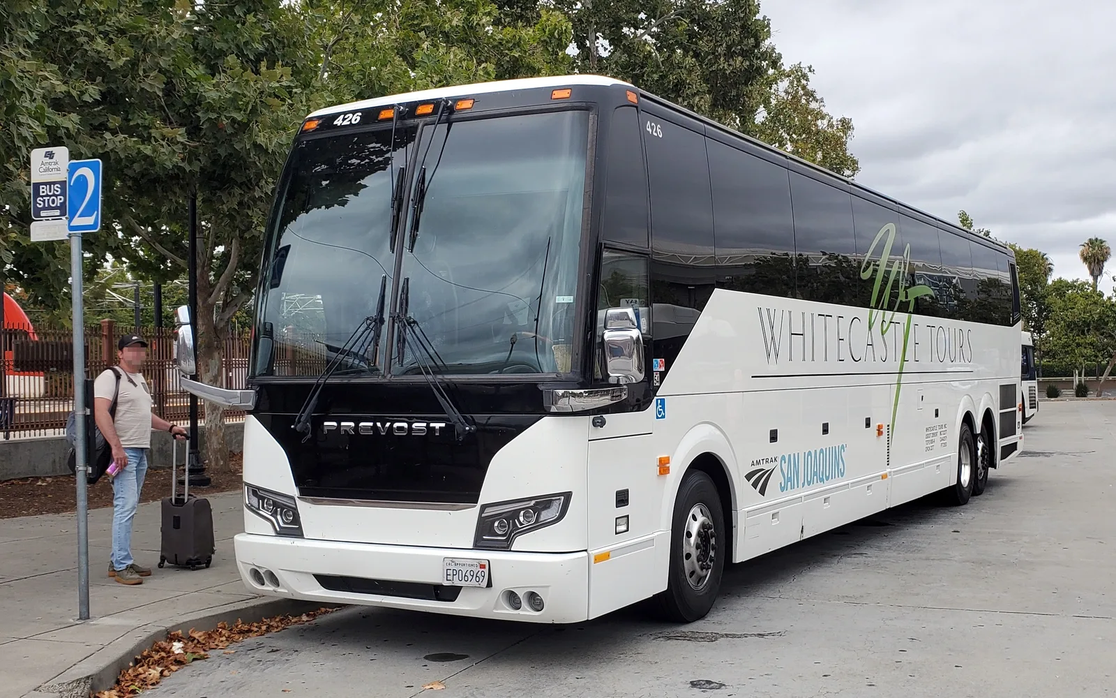 Whitecastle Tours Inc. bus, front corner view