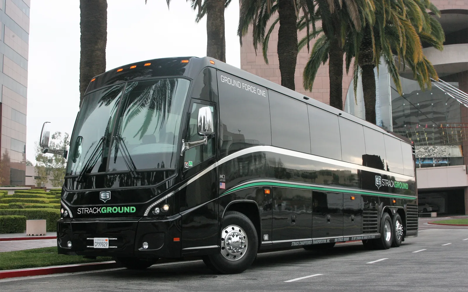 Strack Ground bus, front corner view