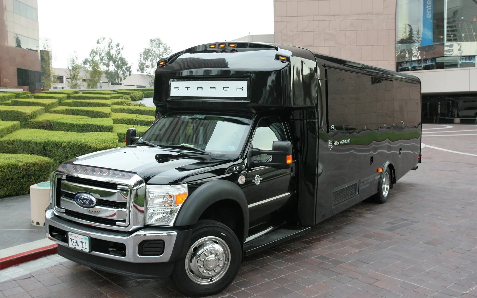 Strack Ground bus, front corner view
