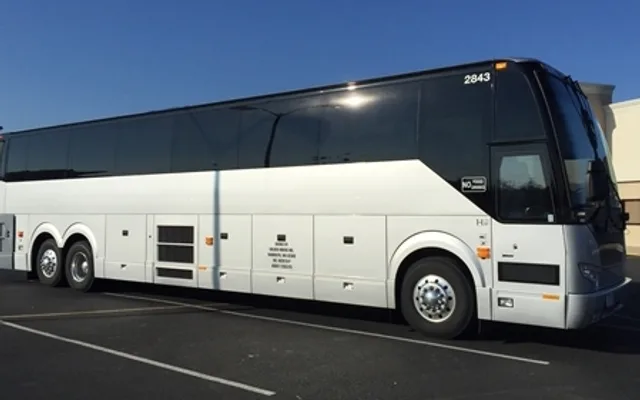 Golden Riders Inc bus, side view