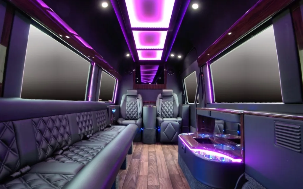 M & V Limousine bus interior