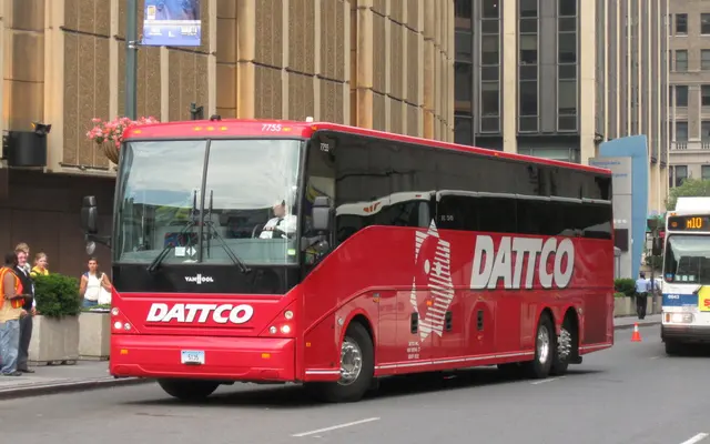 Dattco, Inc. bus, front corner view