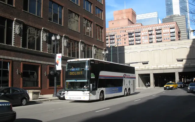 Coach USA Van Galder bus, front corner view