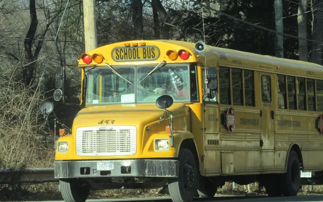 Chappaqua Transportation bus, front corner view