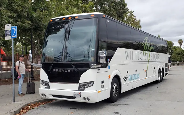 Whitecastle Tours Inc. bus, front corner view