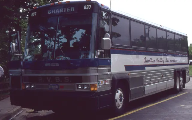 Raritan Valley Bus Service bus, front corner view