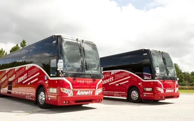 Annett Bus Lines bus, front corner view